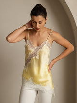 [Giallo Chiaro] SilkSilky-IT Spaghetti Strap V Neck Cami 003