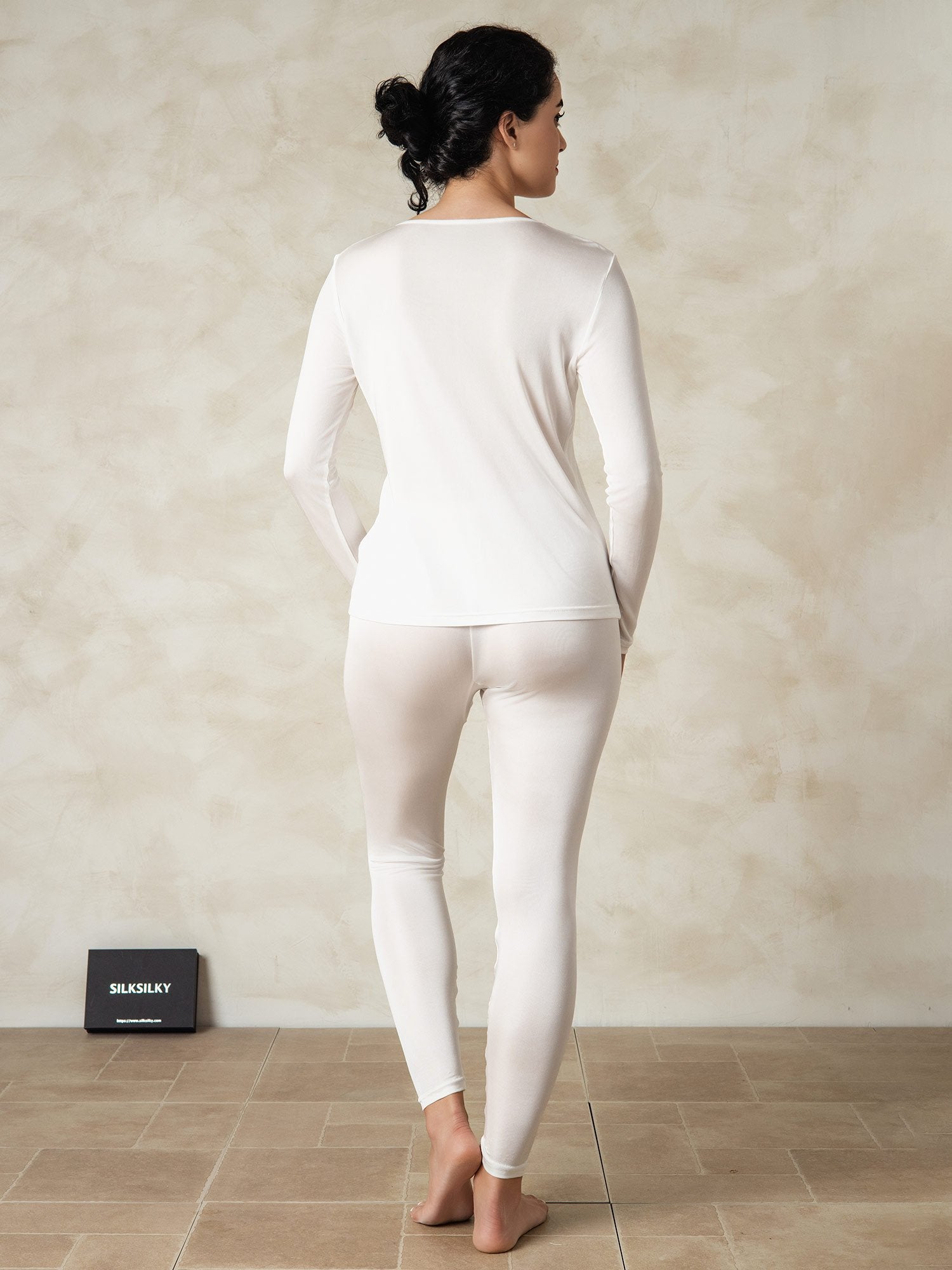 [Bianco] SilkSilky-IT Seta Womens Pajamas 002