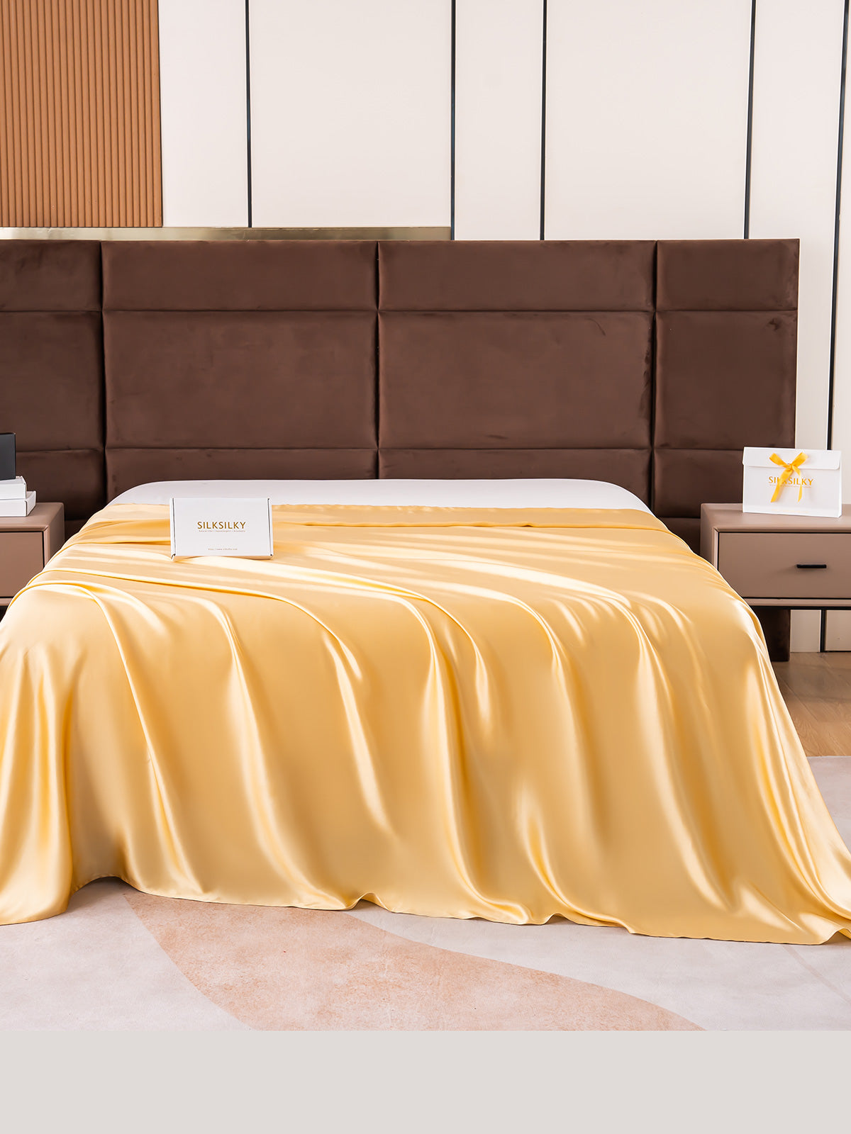 [Champagne] SilkSilky-IT 19Momme Seta pura Sheet 001