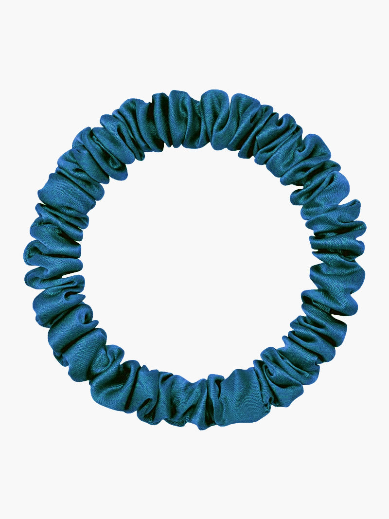 [Verde Acqua] SilkSilky-IT 19Momme Seta pura Scrunchie 004