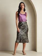 [Leopardo] SilkSilky-IT 19Momme Seta pura Skirt 001,