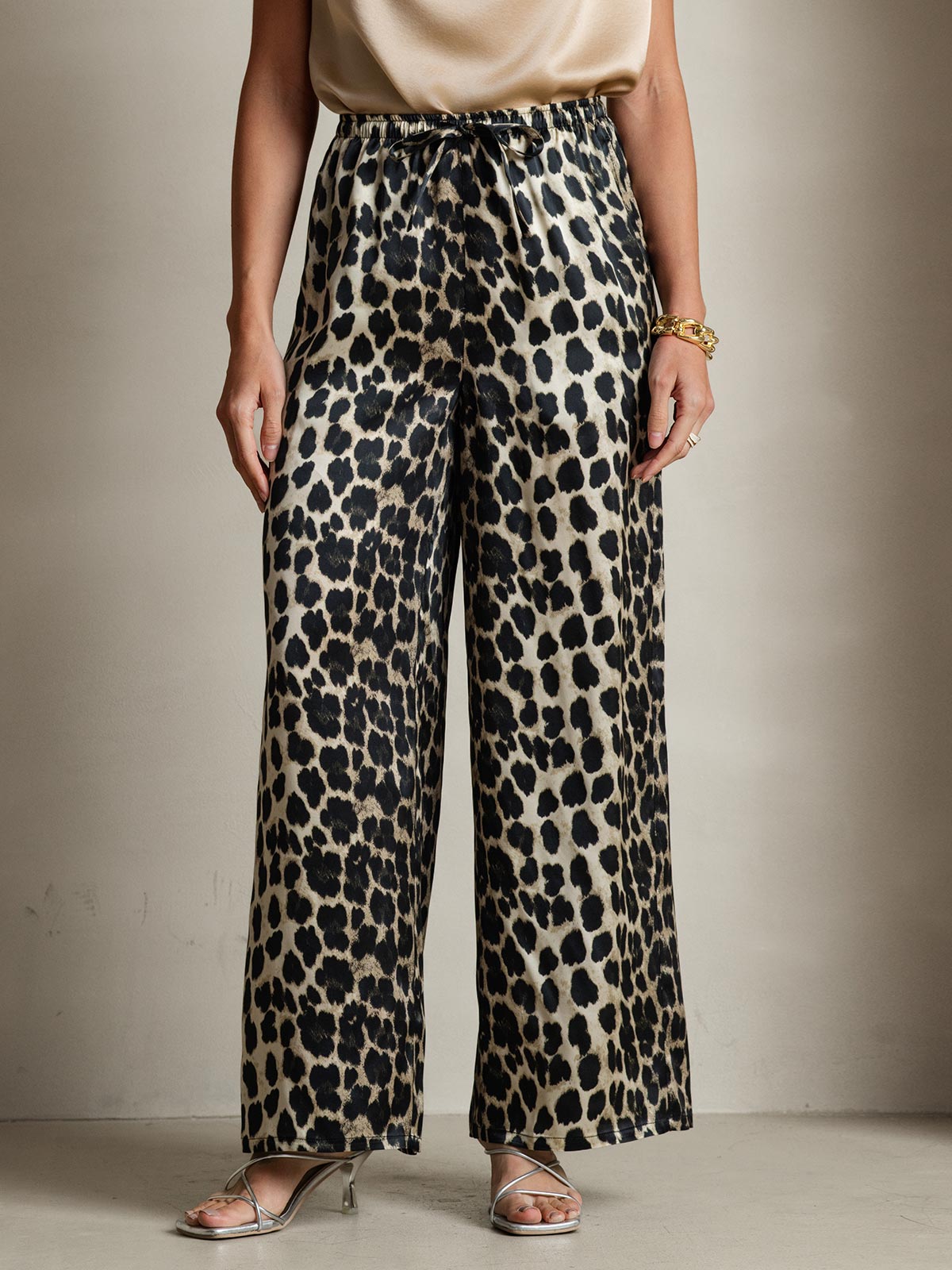 [Leopardo] SilkSilky-IT Seta pura Womens Pants 005