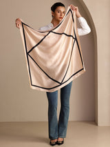 [Quadrato Beige] SilkSilky-IT Sciarpa 005