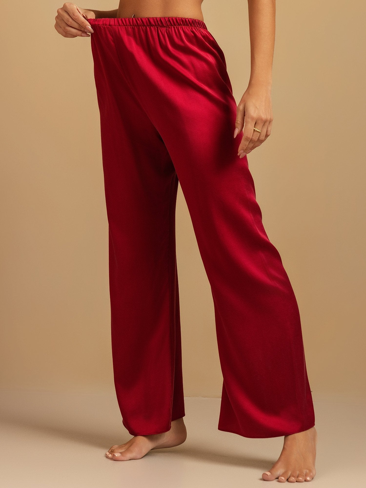 [Vino] SilkSilky-IT 19Momme Seta Womens Sleep Bottoms 001,