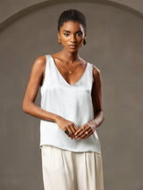[Azzurro] SilkSilky-IT Sleeveless V Neck Cami 006