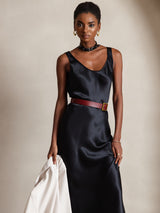 [Nero] SilkSilky-IT Sleeveless Vestiti da donna 003