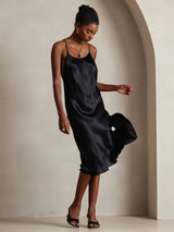 [Nero] SilkSilky-IT Sleeveless Vestiti da donna 006
