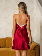 [Vino] SilkSilky-IT Sleeveless V Neck Camicia da notte 003