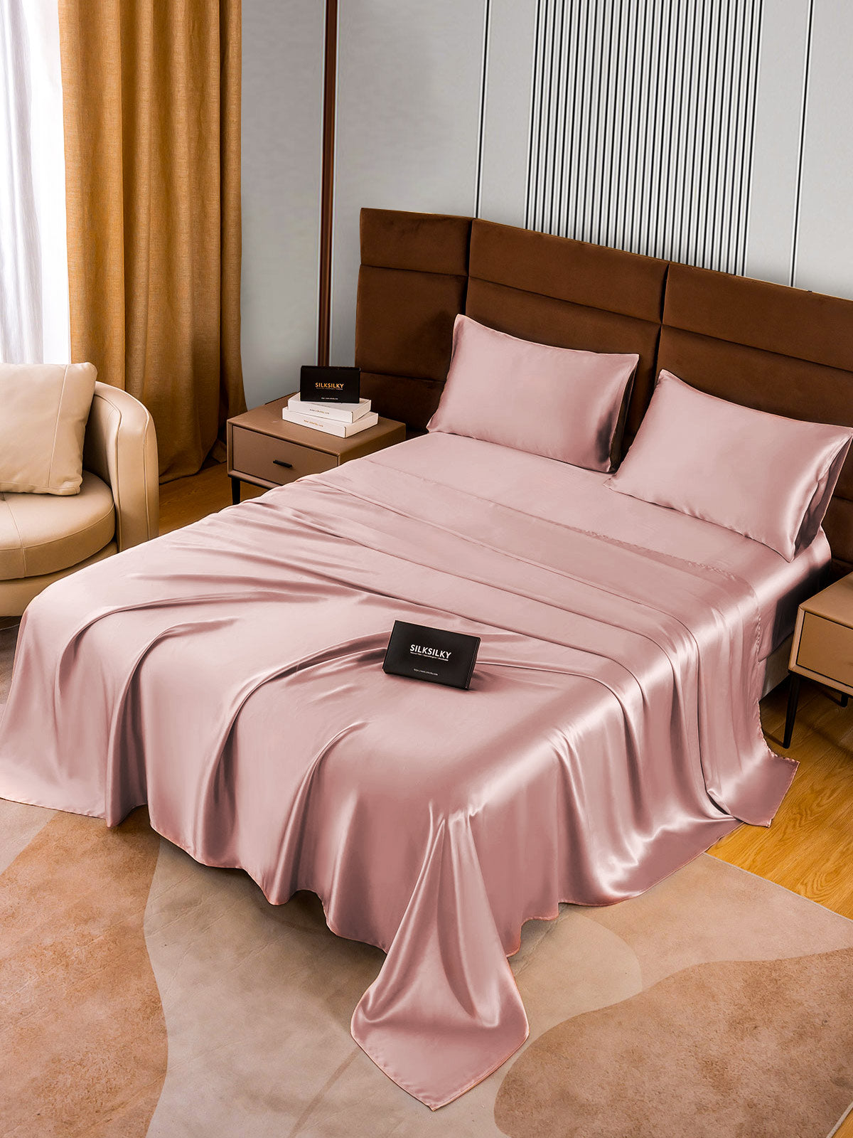 [Malva Pallido] SilkSilky-IT 22Momme Seta pura Bedding Set 002