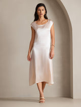 [Rosa] SilkSilky-IT Cap Sleeve Vestiti da donna 001