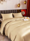 SilkSilky IT 19Momme Seta pura Bedding Set Beige 003