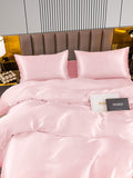 SilkSilky IT 22Momme Seta pura Bedding Set Rosa 009