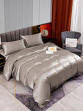 SilkSilky IT 22Momme Seta pura Bedding Set Grigio 002