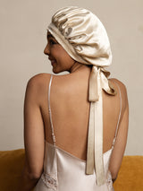 [Beige] SilkSilky-IT Cuffia di seta 005