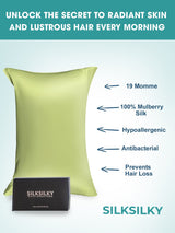 [Menta Verde] SilkSilky-IT 19Momme Seta pura Pillowcase 002