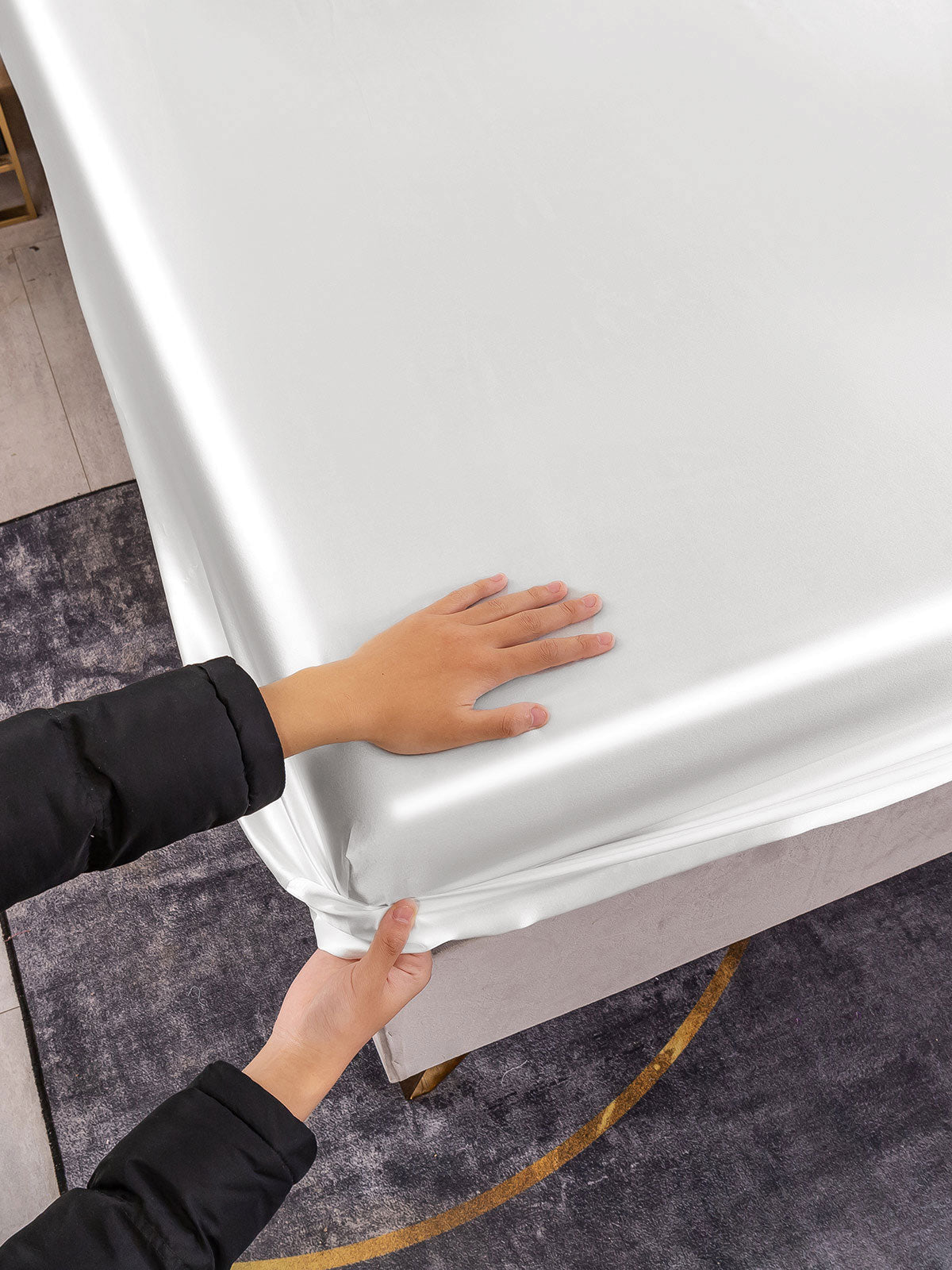 [Bianco] SilkSilky-IT 19Momme Seta pura Sheet 006