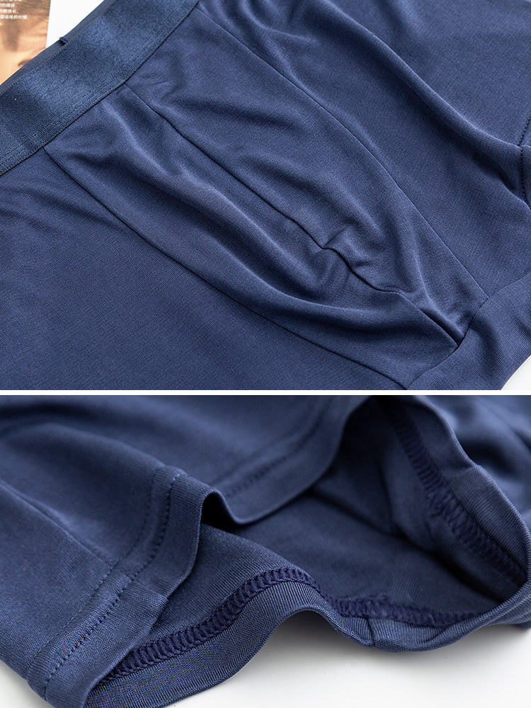[Blu Scuro] SilkSilky-IT Seta pura Mens Underwear 007