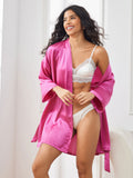 SilkSilky IT Seta pura A metà Womens Robe Vino 008