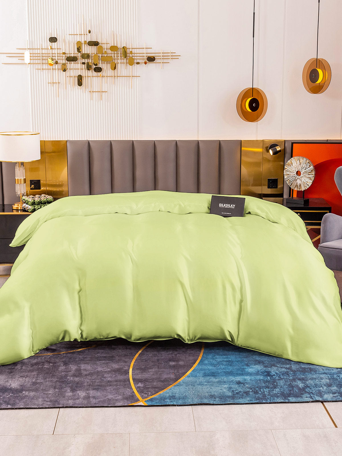 [Menta Verde] SilkSilky-IT 19Momme Seta pura Duvet Cover 003