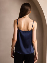 [Blu Scuro] SilkSilky-IT Spaghetti Strap Cami 002