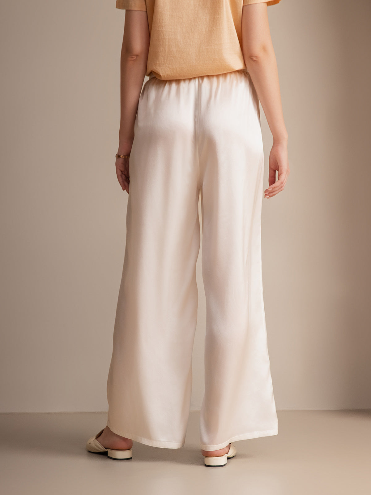 [Bianco] SilkSilky-IT Seta pura Womens Pants 001