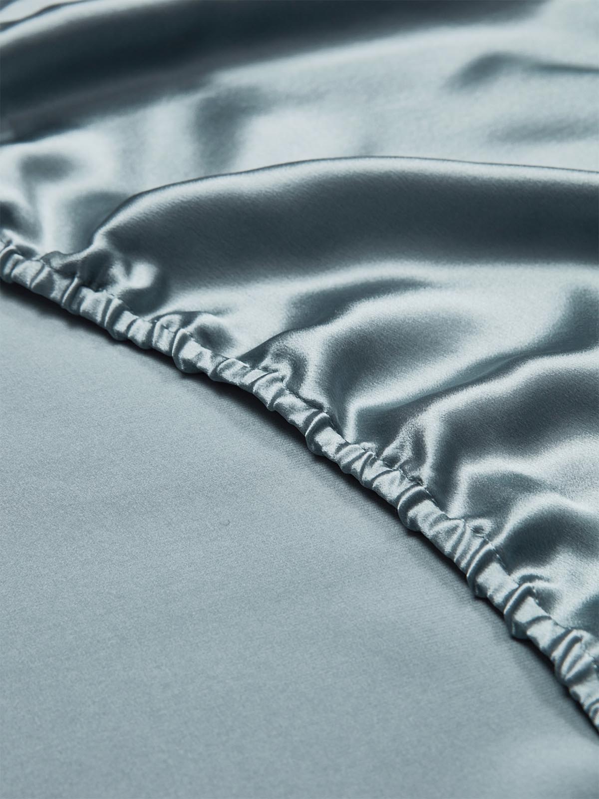 [Blu Grigiastro] SilkSilky-IT 22Momme Seta pura Sheet 004