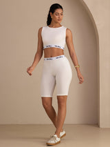 [Bianco] SilkSilky-IT Sleeveless Crew Neck Women's Outfit Sets 007