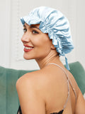 SilkSilky-IT Seta pura Sleep Cap Azzurro 003