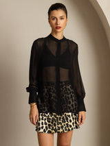 [Nero] SilkSilky-IT Seta pura Womens Shirt 001