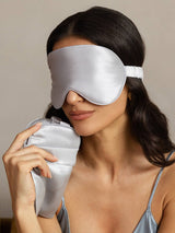 [Argento] SilkSilky-IT Mascherina da Notte 006