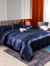[Blu Scuro] SilkSilky-IT 22Momme Set di biancheria da letto 002