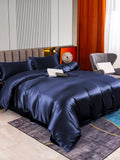 SilkSilky IT 22Momme Seta pura Bedding Set BluAcuro 002