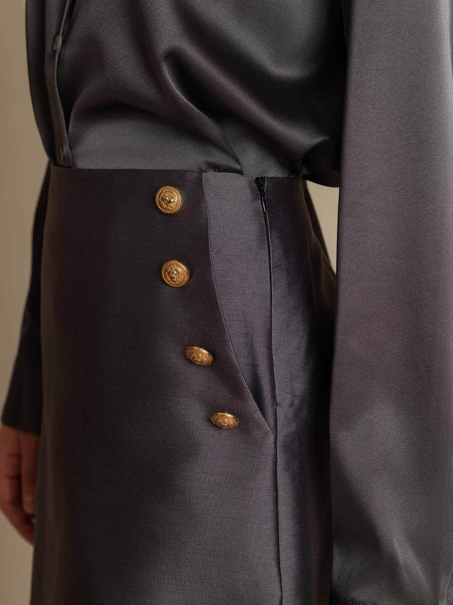 [Grigio] SilkSilky-IT 32Momme Seta Skirt 004,