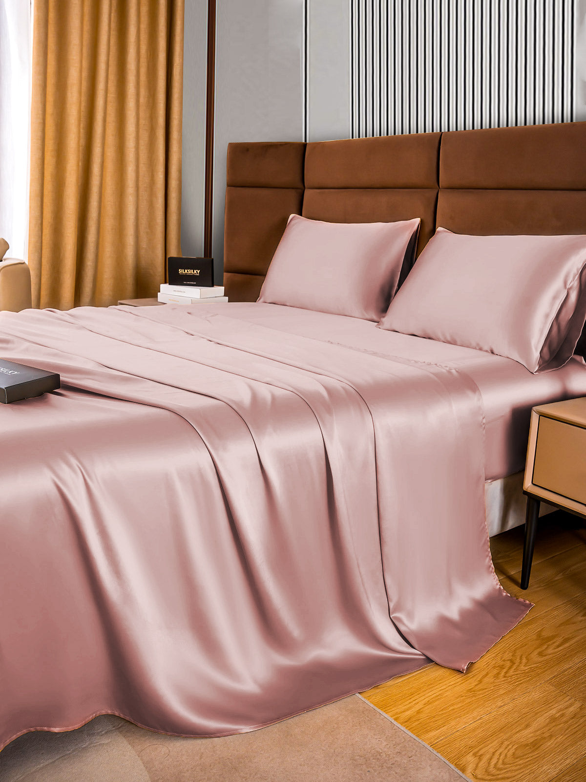 [Malva Pallido] SilkSilky-IT 22Momme Seta pura Bedding Set 003