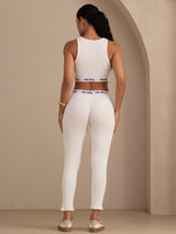 [Bianco] SilkSilky-IT Sleeveless Crew Neck Women's Outfit Sets 002