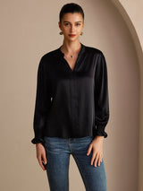 [Nero] SilkSilky-IT Long Sleeve Bluse 001