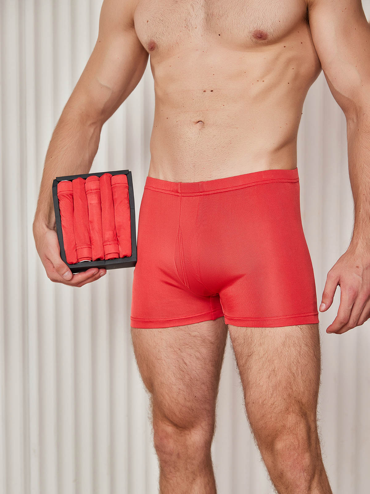 [Rosso] SilkSilky-IT Seta pura Mens Underwear 003