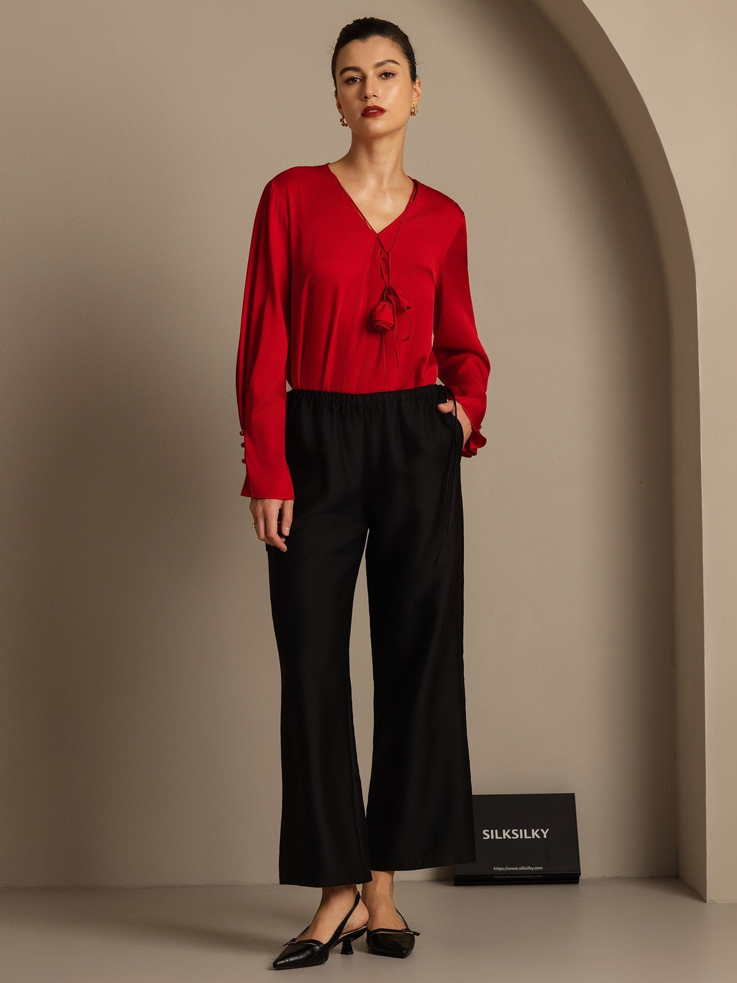 [Nero] SilkSilky-IT 32Momme Seta Womens Pants 007,