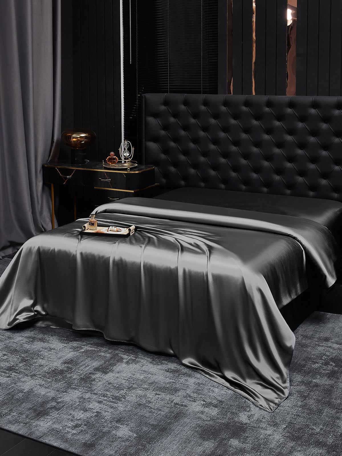 [Grigio Scuro] SilkSilky-IT 19Momme Seta pura Duvet Cover 001