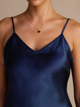 [Blu Scuro] SilkSilky-IT Sleeveless V Neck Cami 003