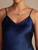 [Blu Scuro] SilkSilky-IT Sleeveless V Neck Cami 003