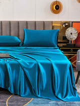 [Verde Acqua] SilkSilky-IT 19Momme Set di biancheria da letto 006