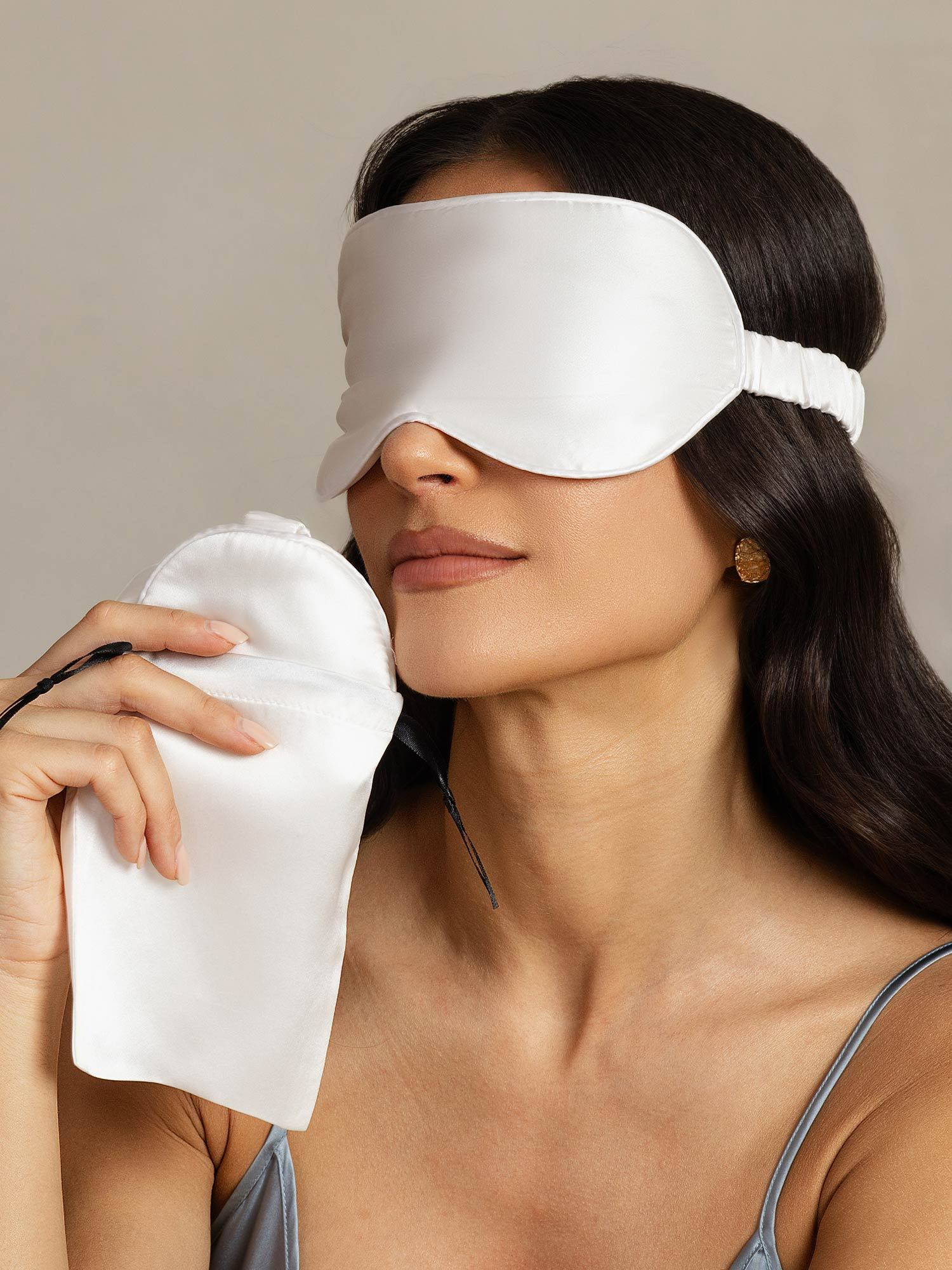 [Bianco] SilkSilky-IT Seta pura Eye Mask 007
