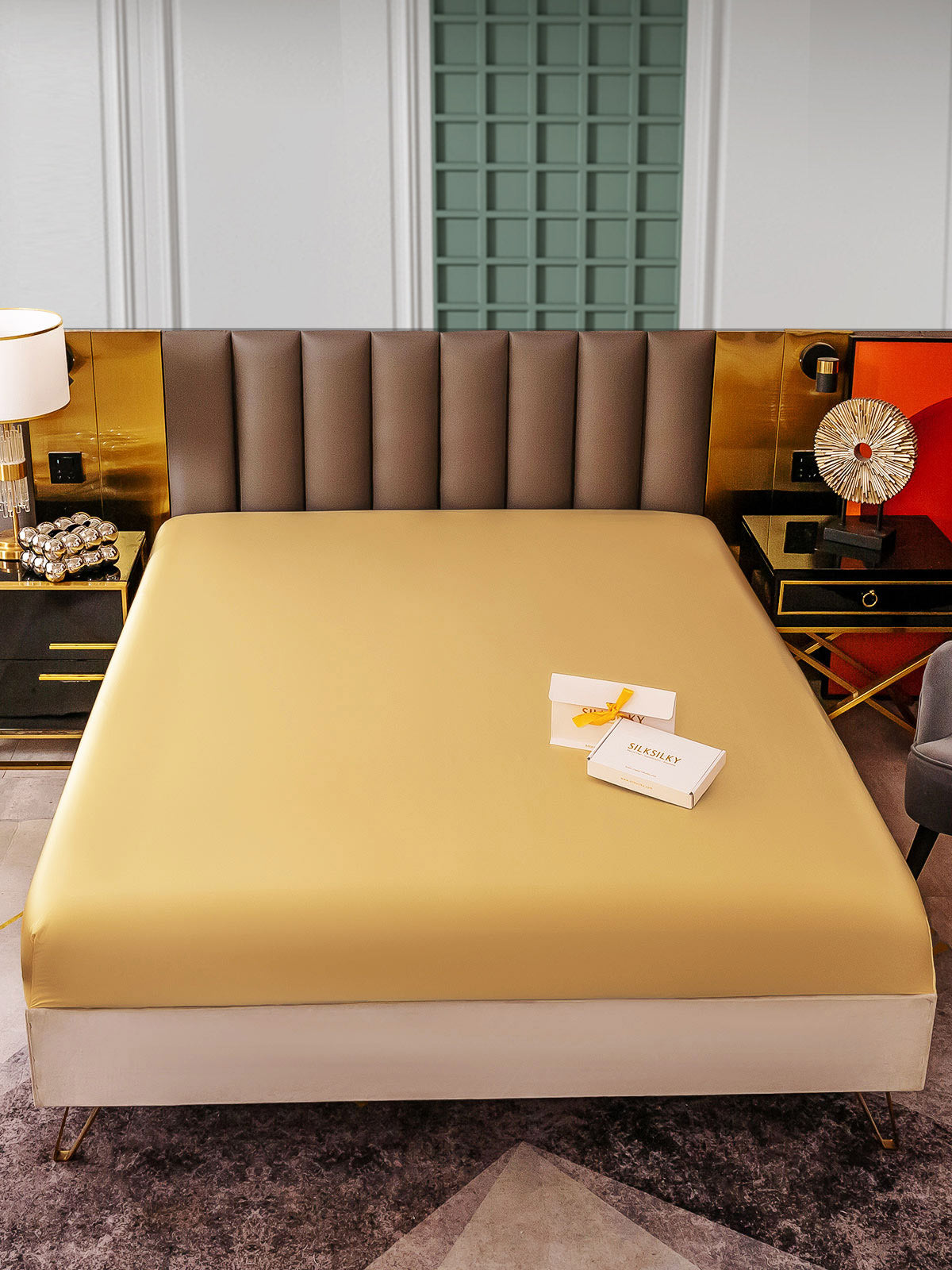 [Champagne] SilkSilky-IT 25Momme Seta pura Sheet 002