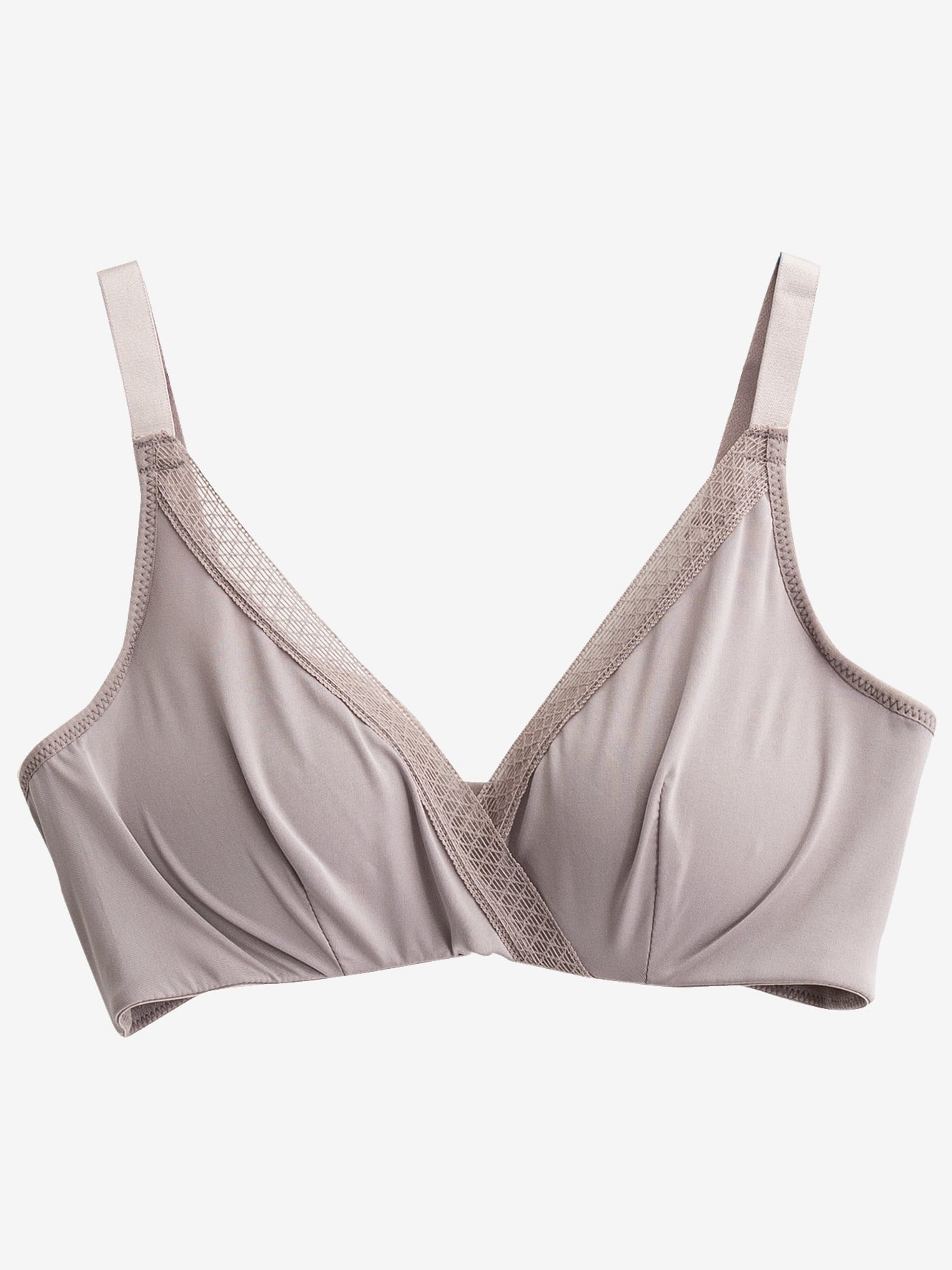 [Grigio] SilkSilky-IT Maglia di seta Bra 004
