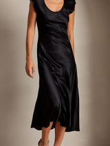 [Nero] SilkSilky-IT Cap Sleeve Vestiti da donna 003