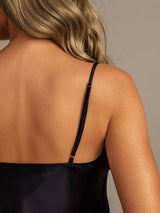 [Nero] SilkSilky-IT Sleeveless V Neck Set di Bretelle 006