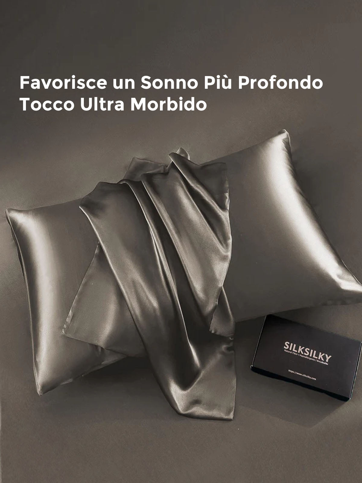 30 Momme Lussuosa federa 100% seta - Chiusura a busta