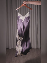 SilkSilky-IT Sleeveless V Neck Camicia da notte video 001