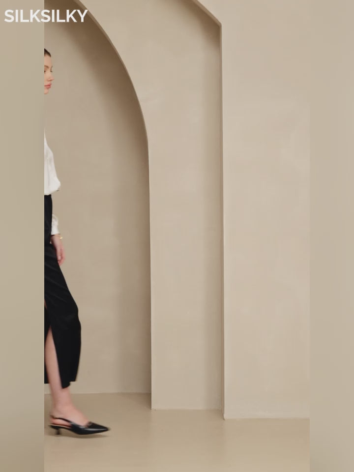 SilkSilky-IT 19Momme Seta Womens Pants-video-001